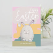 ハッピーイースターハッピーバニーウォーターカラーホリデーカード シーズンカード (スタンド正面)