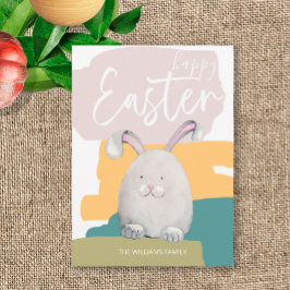 ハッピーイースターハッピーバニーウォーターカラーホリデーカード シーズンカード