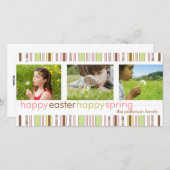 ハッピーイースターハッピーフォトカードグリーティング シーズンカード (正面/裏面)