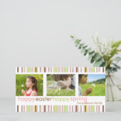 ハッピーイースターハッピーフォトカードグリーティング シーズンカード (スタンド正面)