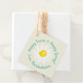 ハッピーイースターハッピー春かわいいデイジーカスタムスクリプト フェイバータグ