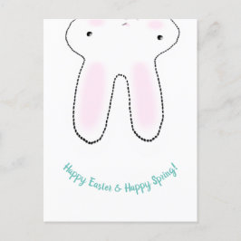 ハッピーイースターハッピー春イースターバニーかわいいおもしろい ポストカード