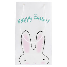 ハッピーイースターハッピー春キュートイースターバニーカスタム スモールペーパーバッグ
