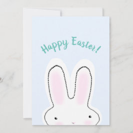 ハッピーイースターハッピー春ブルーキュートバニーおもしろい シーズンカード