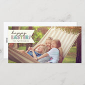 ハッピーイースターハロー春フォトカード シーズンカード (正面/裏面)