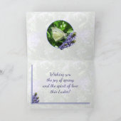 ハッピーイースターバタフラカスタムイ型グリーティングカード シーズンカード (内部)