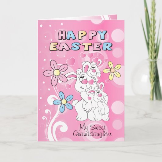 ハッピーイースターバニーおもしろい シーズンカード (正面)