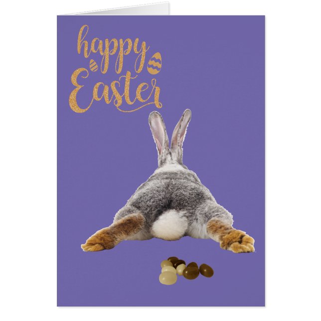 ハッピーイースターバニーお尻テールブラウンゼリー豆 (正面)