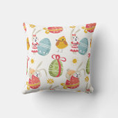 ハッピーイースターバニーとイースターエッグ クッション (裏面)