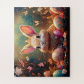 ハッピーイースターバニーとイースターエッグ ジグソーパズル (縦)