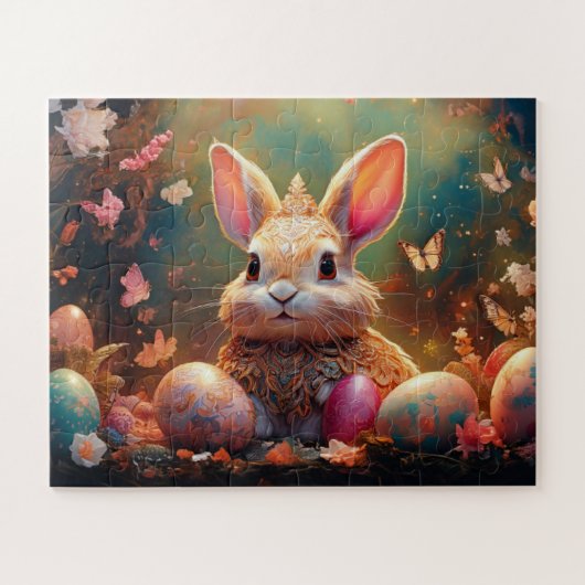 ハッピーイースターバニーとイースターエッグ ジグソーパズル (横)