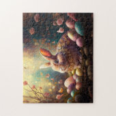 ハッピーイースターバニーとイースターエッグ ジグソーパズル (縦)