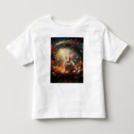 ハッピーイースターバニーとイースターエッグ トドラーTシャツ