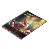 ハッピーイースターバニーとイースターエッグ ノートブック (左側)