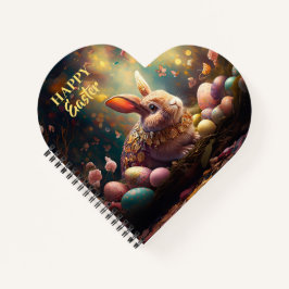 ハッピーイースターバニーとイースターエッグ ノートブック