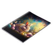 ハッピーイースターバニーとイースターエッグ ノートブック (左側)