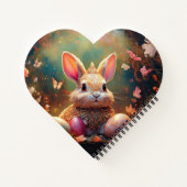 ハッピーイースターバニーとイースターエッグ ノートブック (裏面)