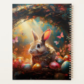 ハッピーイースターバニーとイースターエッグ プランナー手帳 (裏面)