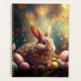 ハッピーイースターバニーとイースターエッグ プランナー手帳