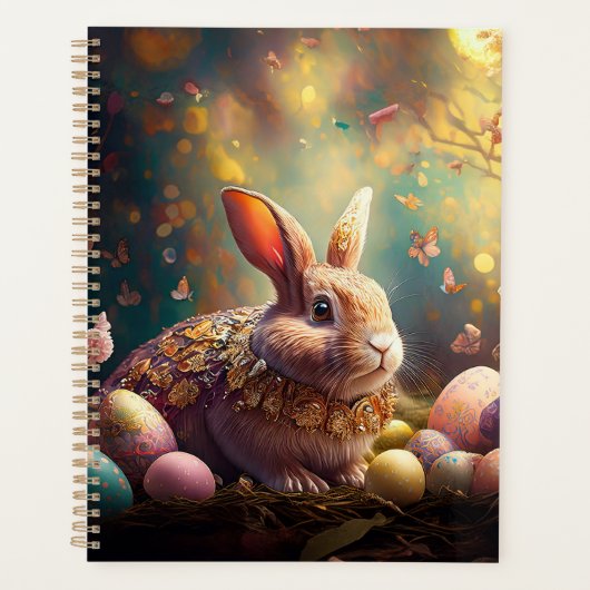 ハッピーイースターバニーとイースターエッグ プランナー手帳 (正面)