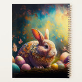 ハッピーイースターバニーとイースターエッグ プランナー手帳 (裏面)