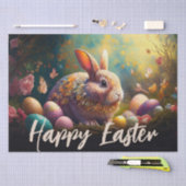 ハッピーイースターバニーとイースターエッグ 薄葉紙 (クラフト)