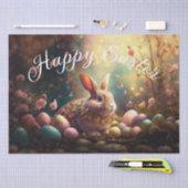 ハッピーイースターバニーとイースターエッグ 薄葉紙 (クラフト)