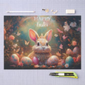 ハッピーイースターバニーとイースターエッグ 薄葉紙 (クラフト)