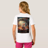ハッピーイースターバニーとイースターエッグ Tシャツ (裏面フル)