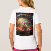 ハッピーイースターバニーとイースターエッグ Tシャツ (裏面)