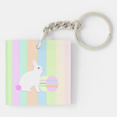 ハッピーイースターバニーとエッグストライプオン キーホルダー (裏面)