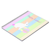 ハッピーイースターバニーとエッグ ノートブック (左側)