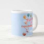 ハッピーイースターバニーとバルーン ジャンボコーヒーマグカップ (正面右)