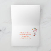 ハッピーイースターバニーとバルーン（写真立て） シーズンカード (内部)