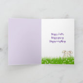 ハッピーイースターバニーとボンネット シーズンカード (内部)