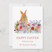 ハッピーイースターバニーとワイルドフラワー シーズンカード (正面)