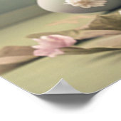 ハッピーイースターバニーと卵，パステルカラーズポスター ポスター (角)