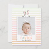 ハッピーイースターバニーイヤーフォトホリデーカード シーズンカード (正面)