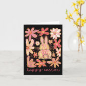 ハッピーイースターバニーイースターエッグ狩りスクワッドイースターウォー カード (黄色い花)