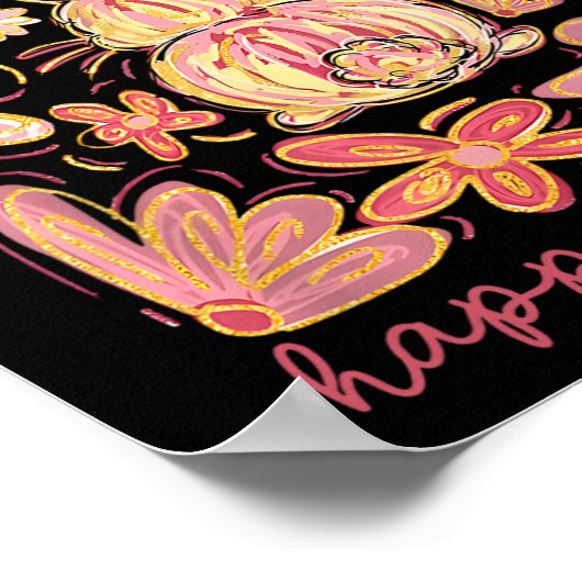 ハッピーイースターバニーイースターエッグ狩りスクワッドイースターウォー ポスター (角)