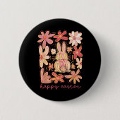 ハッピーイースターバニーイースターエッグ狩りスクワッドイースターウォー 缶バッジ (正面)