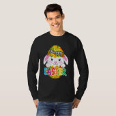 ハッピーイースターバニーイースターエッグ1 Tシャツ (正面フル)