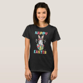 ハッピーイースターバニーイースターエッグ1 Tシャツ (正面フル)