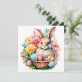 ハッピーイースターバニーウォーター絵を描カラー 招待状 (スタンド正面)