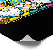 ハッピーイースターバニーエッグ狩りアンドビスケット格言Ea ポスター (角)