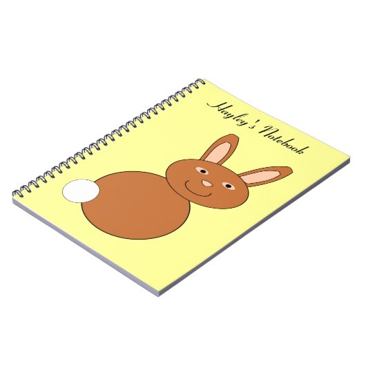 ハッピーイースターバニーカスタマイズ可能ノート ノートブック (左側)