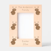 ハッピーイースターバニーカスタムファミリー名 レーザー彫刻フレーム (正面)