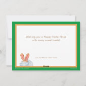 ハッピーイースターバニーカップケーズホリデーカード シーズンカード (裏面)