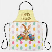 ハッピーイースターバニーカラフルエッグ エプロン (正面)