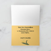 ハッピーイースターバニーカードカスタムまたはカー空白のド シーズンカード (内部)